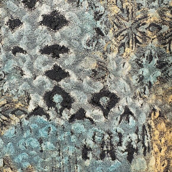 Christopher & Banks 3/4 Sleeve Lettuce Hem Top Womens Medium Artsy Fairy Grunge - Picture 8 of 16